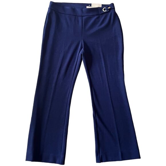 Chico's Blue Trousers Pull-on Textured Waffle sz 16 (3R Chico Sizing) NEW 🏷 - Picture 6 of 13